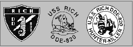 USS Rich insignias